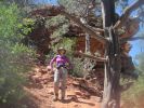 PICTURES/Devils Bridge Hike - Sedona/t_Sharon By Old Tree.jpg